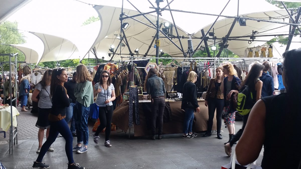 Visitor info and map of Portobello Green Fashion Market